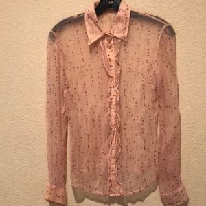 swarovski silk flower blouse